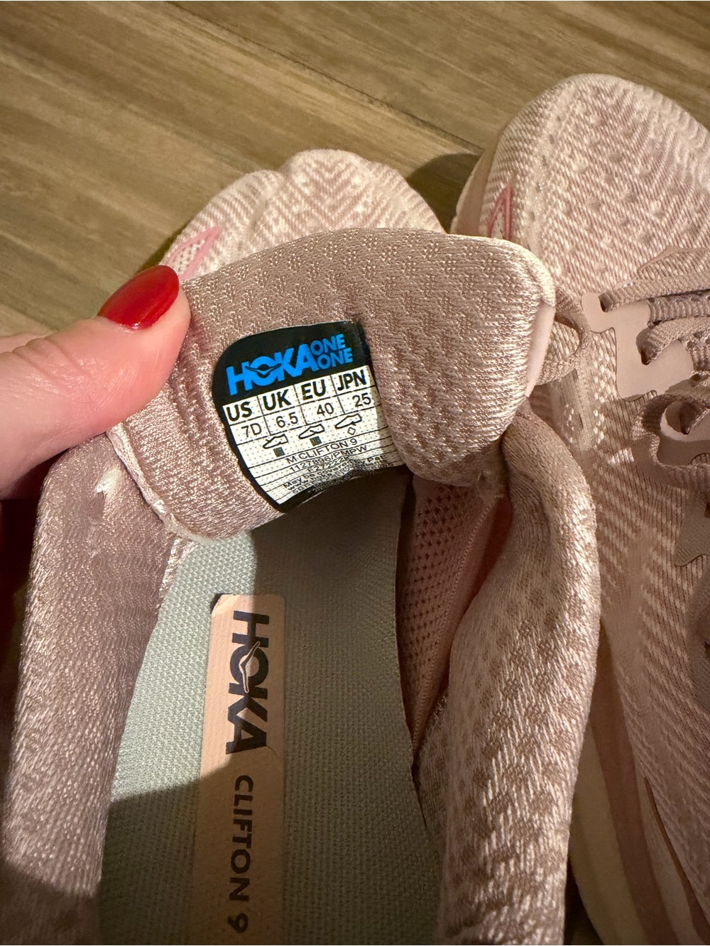 Hoka Women's Light Pink Running Sneakers - Picture 2 of 3